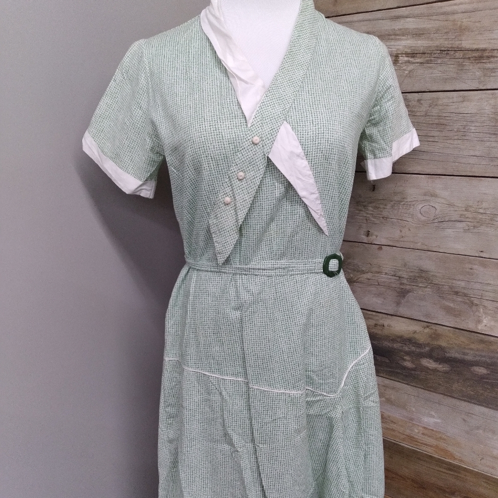 1930s Day dress- Green